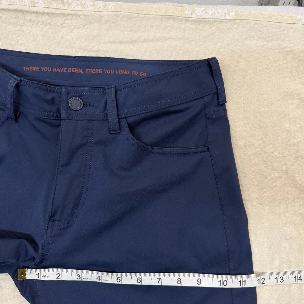 Rhone Commuter 5 Pocket Pants Mens 30 Navy Slim Performance Stretch Travel Blue